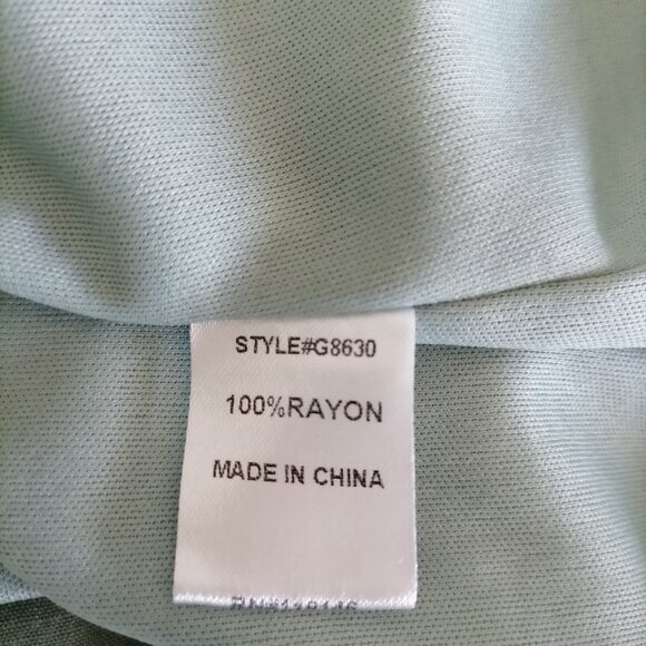 Jodifl Sage Green Ruffle Round Neck Hi Low Hem Tiered Fit & Flare Dress Size L - Picture 4 of 5